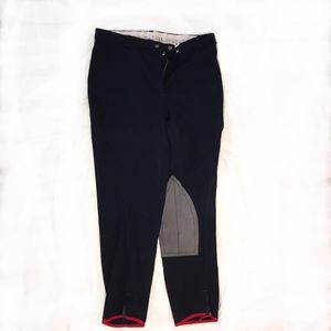 Breeches knee patch horse riding pants corduroy blue 32